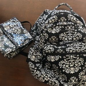 Large Vera Bradley backpack with lunch box